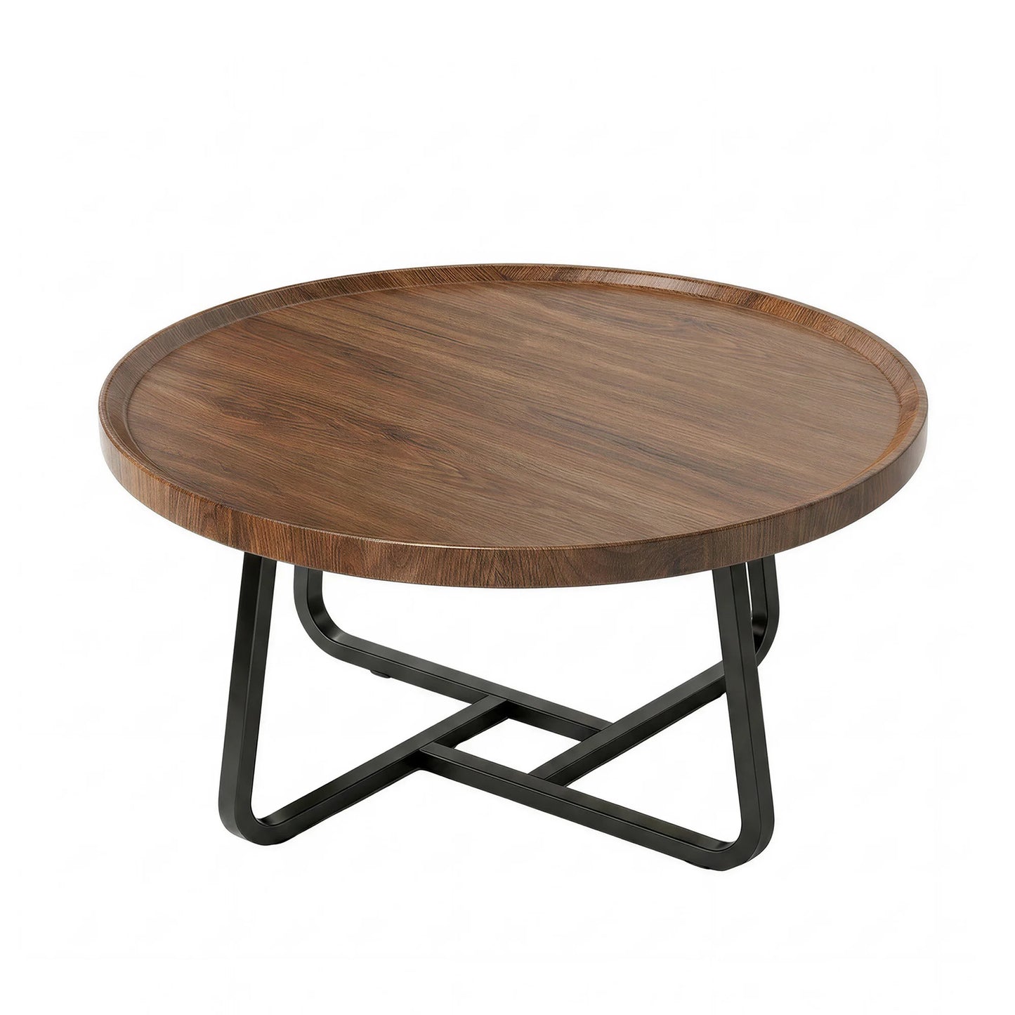 19.7in Minimalist Round Side Table, Small Coffee Tea End Table With Metal Frame For Living Room Bedroom Decor