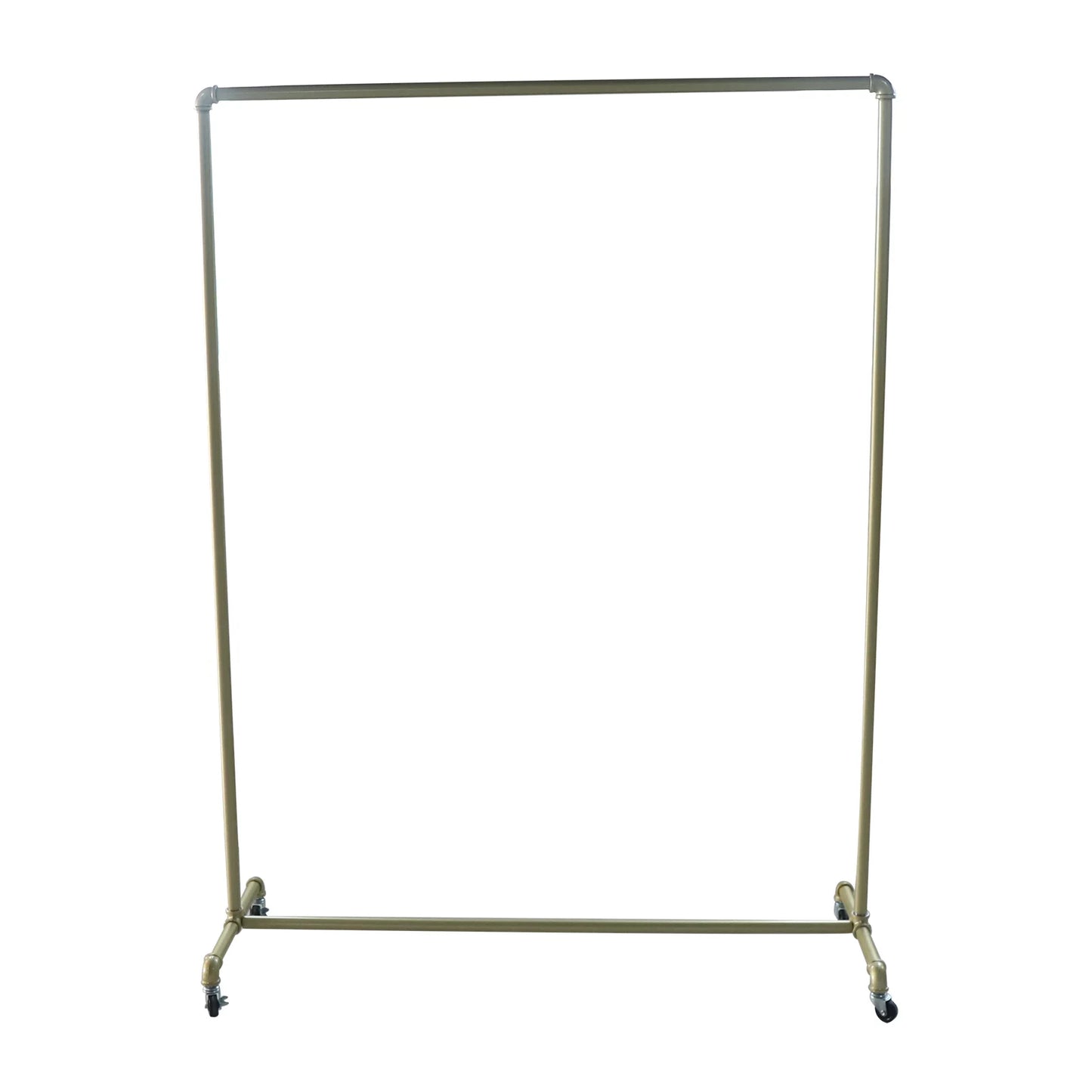 Garment Rack Clothes Display Stand 100lbs Load 120*40*160cm Gold with 4 Casters Brakes for Clothing Store Boutique Bedroom Hallway
