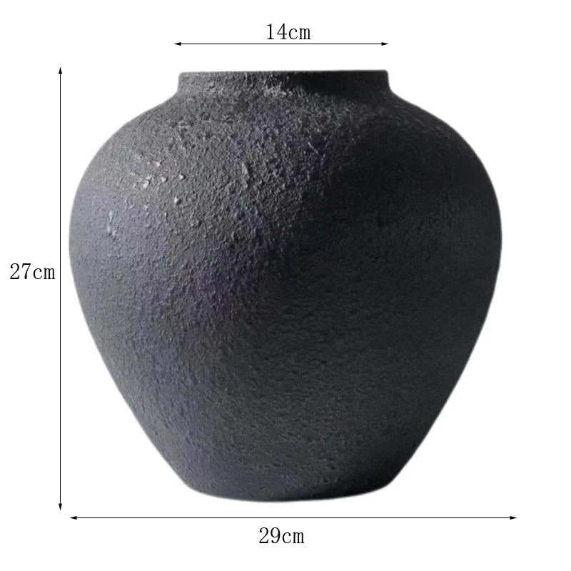 Large Round Iron Vase for Dried Flowers Wedding Gift Modern Farmhouse Decor for Home Living Room Console Table Decor
