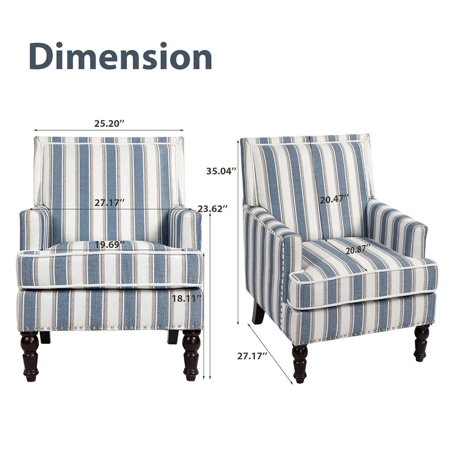 Accent Chair, Comfy Cozy Modern Mid-Century Accent Chairs, Linen Upholstered Lounge Arm Chair with Solid Wood, Customized