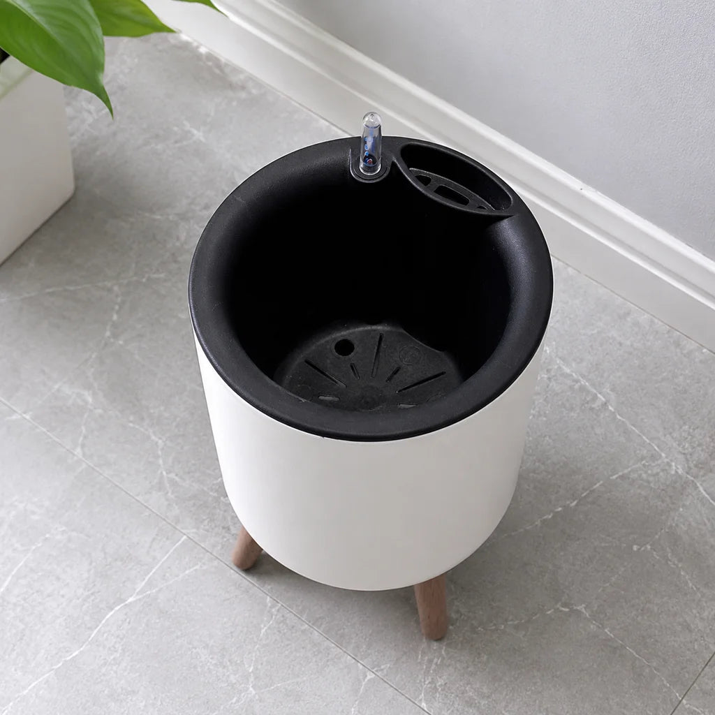 Modern Self Watering Raised Planter With Water Level Indicator