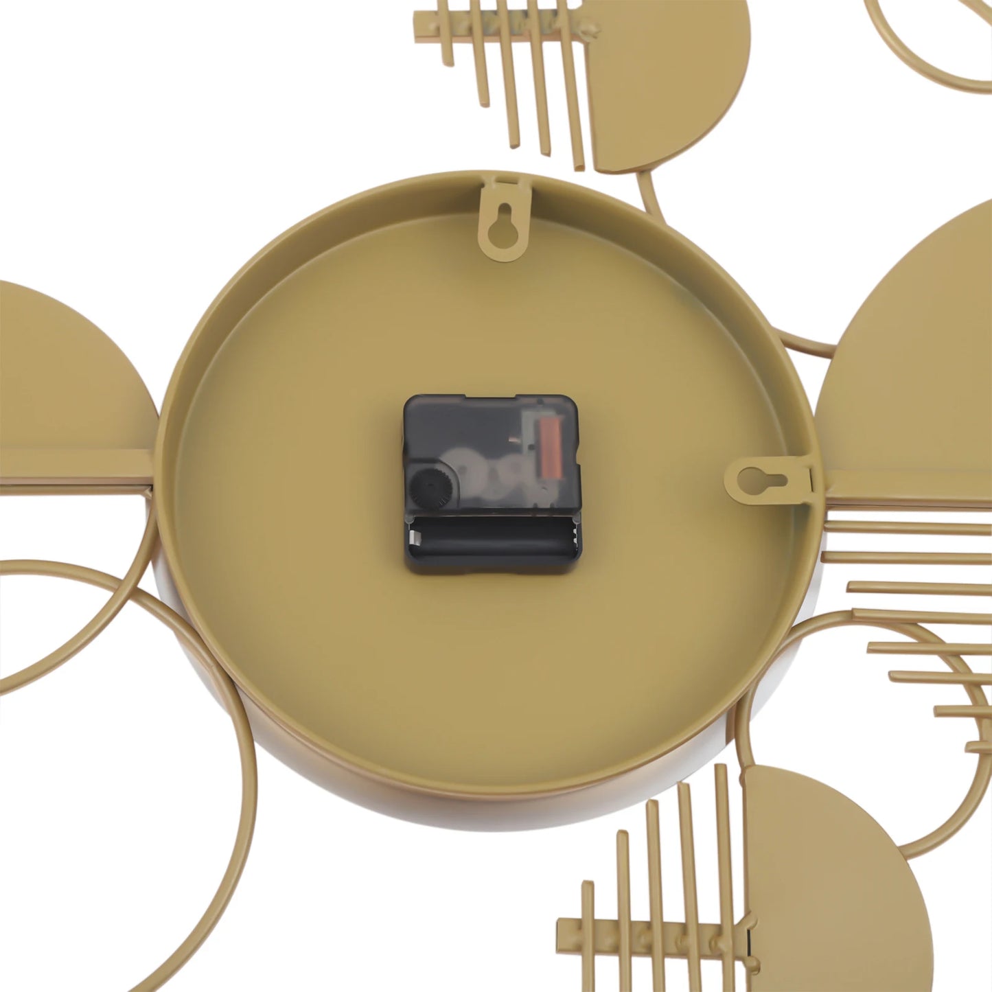 Modern Metal Wall Clock Silent Battery Operated Minimalist Living Room
