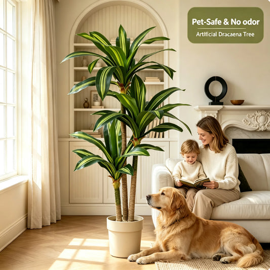 Olitree Artificial Dracaena Tree With Pot For Home Decoration