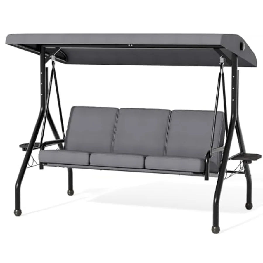 2-in-1 Patio Swing Chair -Grey