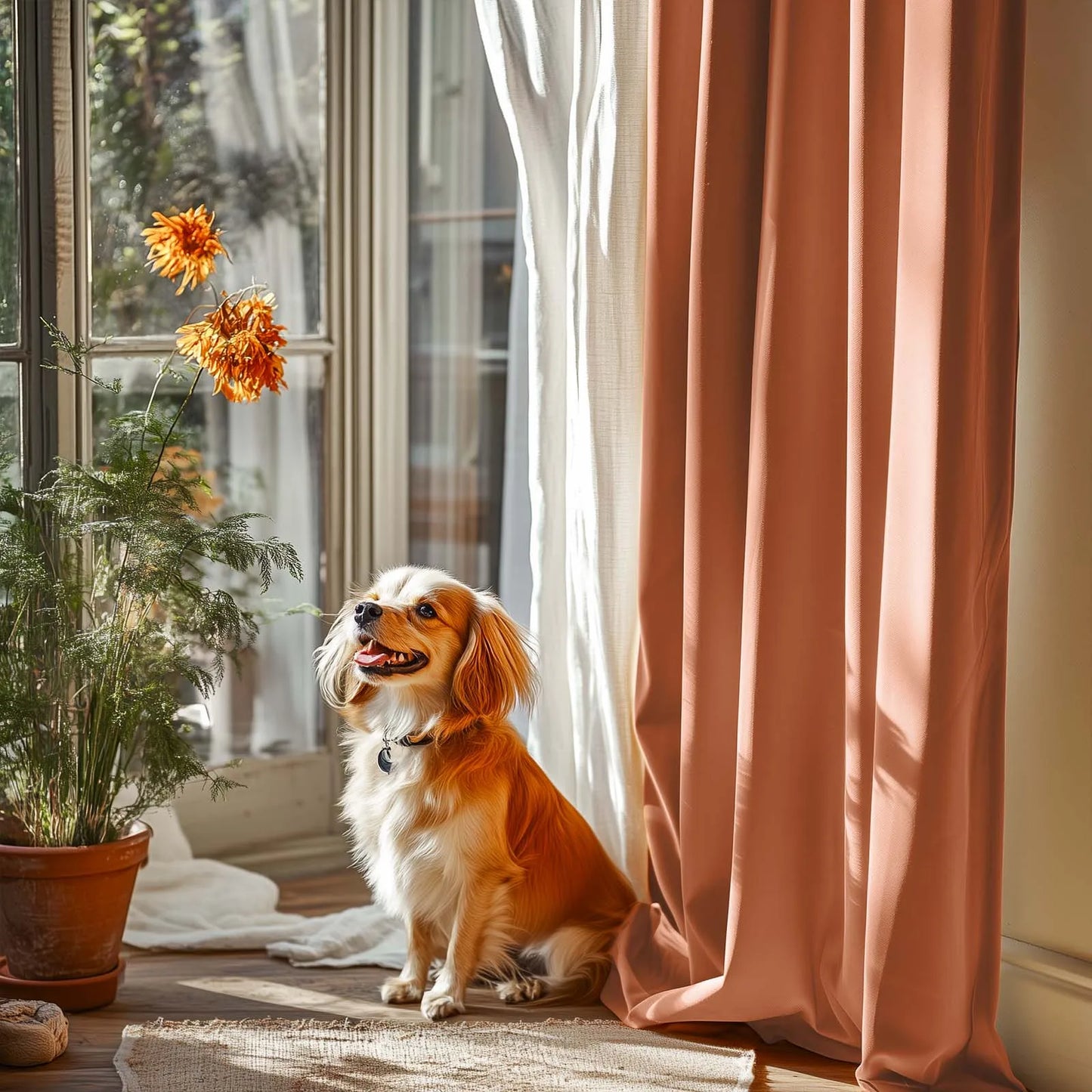 Jinchan Blackout Velvet Curtains Thermal Insulated