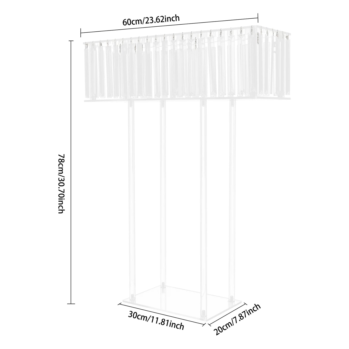 Acrylic Flower Stand Wedding Flower Stand 5kg Load-Bearing Capacity for Wedding, Parties, Birthdays, Celebrations, Home Decor
