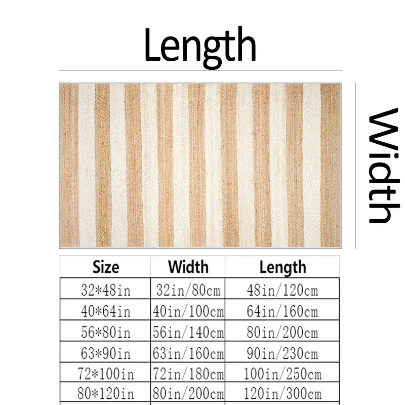 Classic Striped Machine Washable Indoor Area Rug for Home