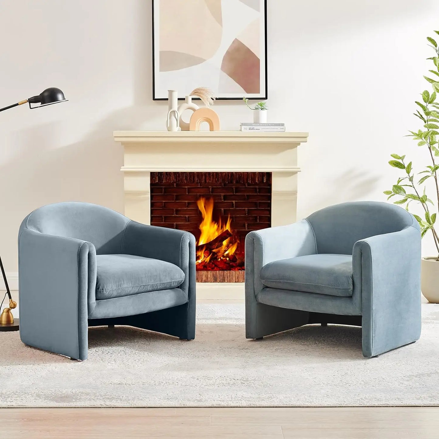 31.2" Accent Chair, Modern Upholstered Living Room Chairs, Comfy Single Sofa Chair for Office, Bedroom, Waiting, Customized