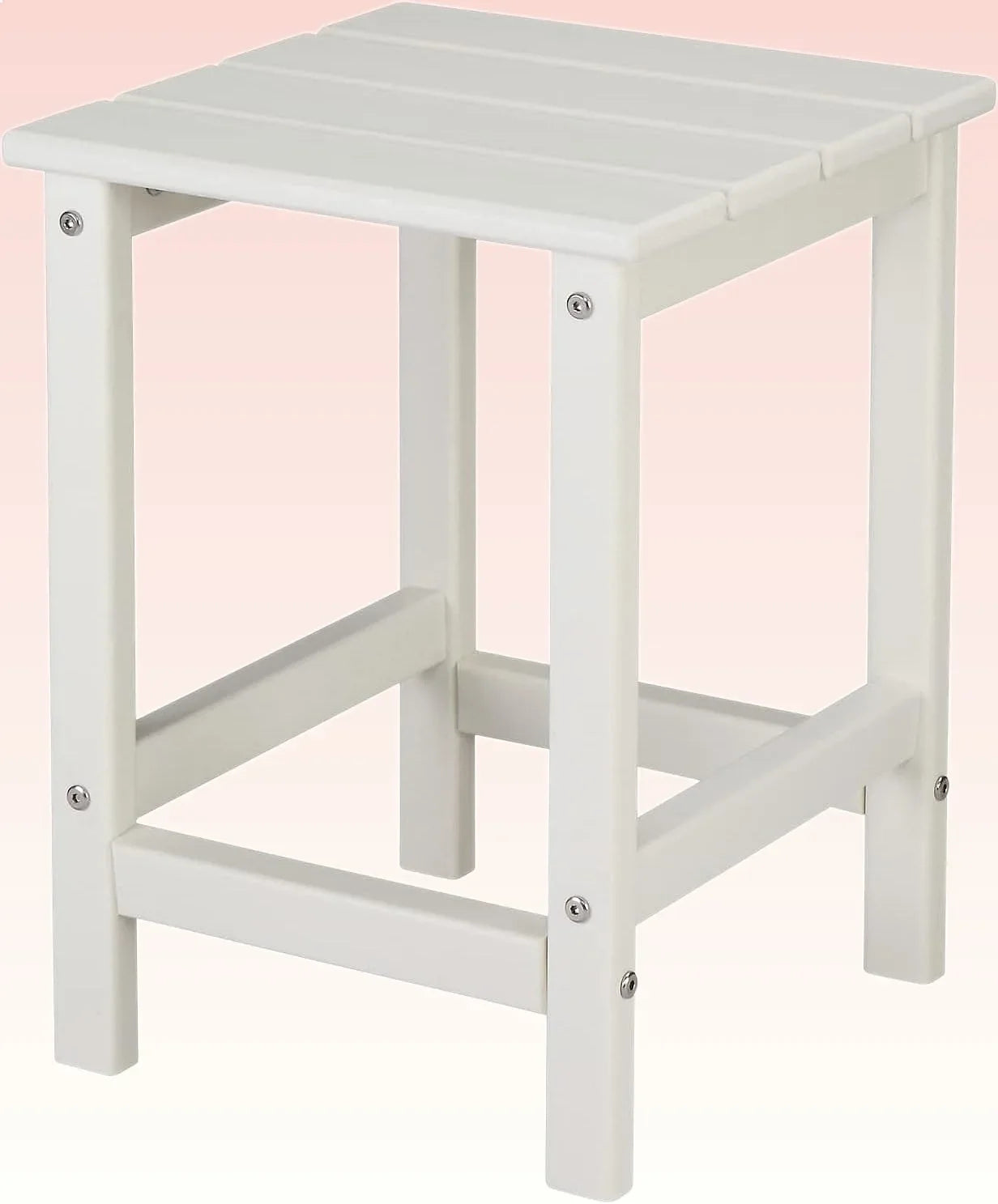 VINGLI HDPE Adirondack Side Table Weather Resistant Indoor Outdoor Patio End Table for Living Room Garden Decor