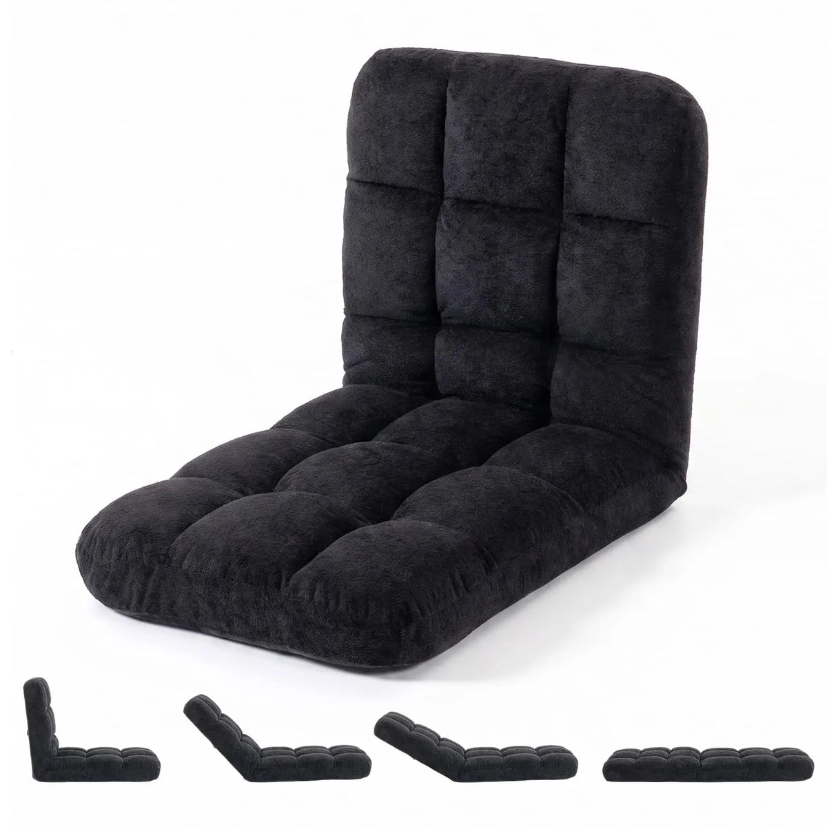 HiMISS Adjustable Floor Chair With Back Support And Foldable Lounge