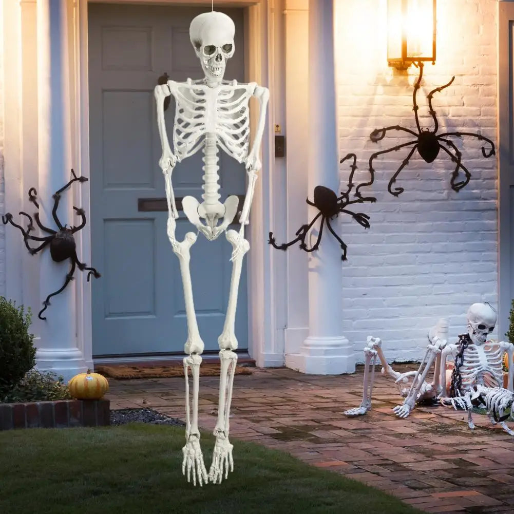 Poseable Plastic Skeleton Prop For Halloween Party Supplies