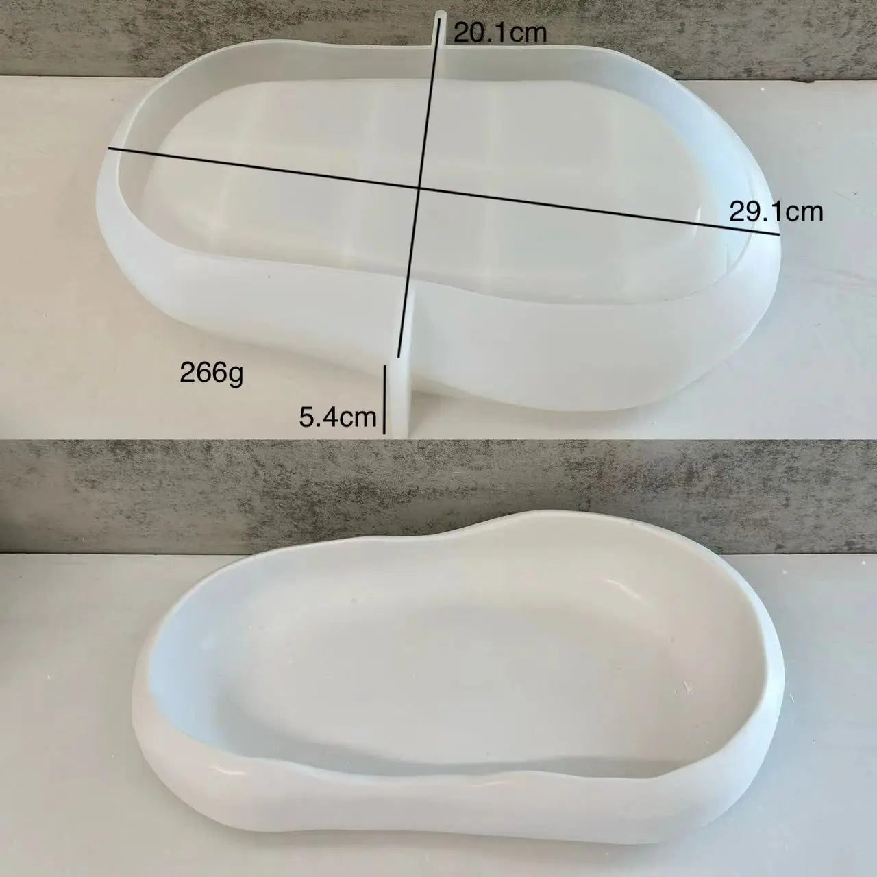 Irregular Oval Storage Tray Silicone Mold Plate Plaster Tray Drip Planter Tray Moulds