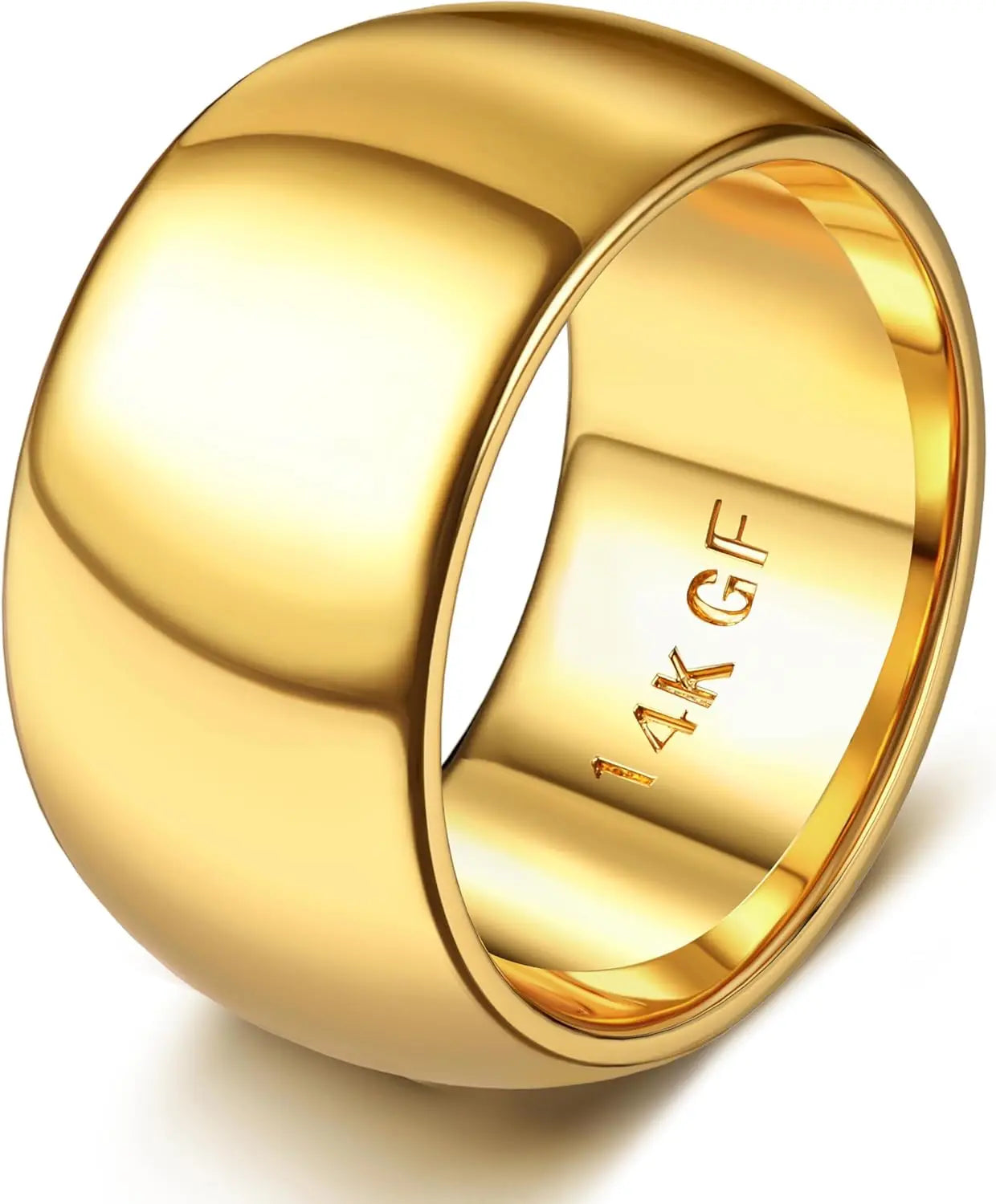 DrPerfect 14K Gold Plated Ring Unisex Comfort Fit Non Tarnish
