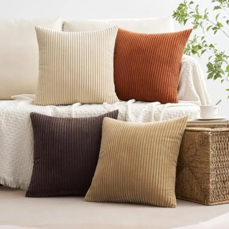 Boho Farmhouse Knit Fur Cushion Covers For Sofa Nordic Decor