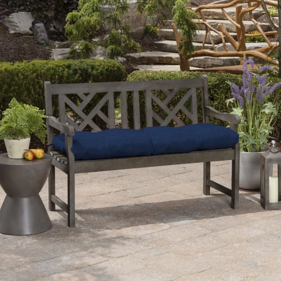 Outdoor Plush Modern Tufted Bench Cushion 48 x 18 Water Repellent Fade Resistant Tufted Bench Cushion for Bench and Swing 48 x