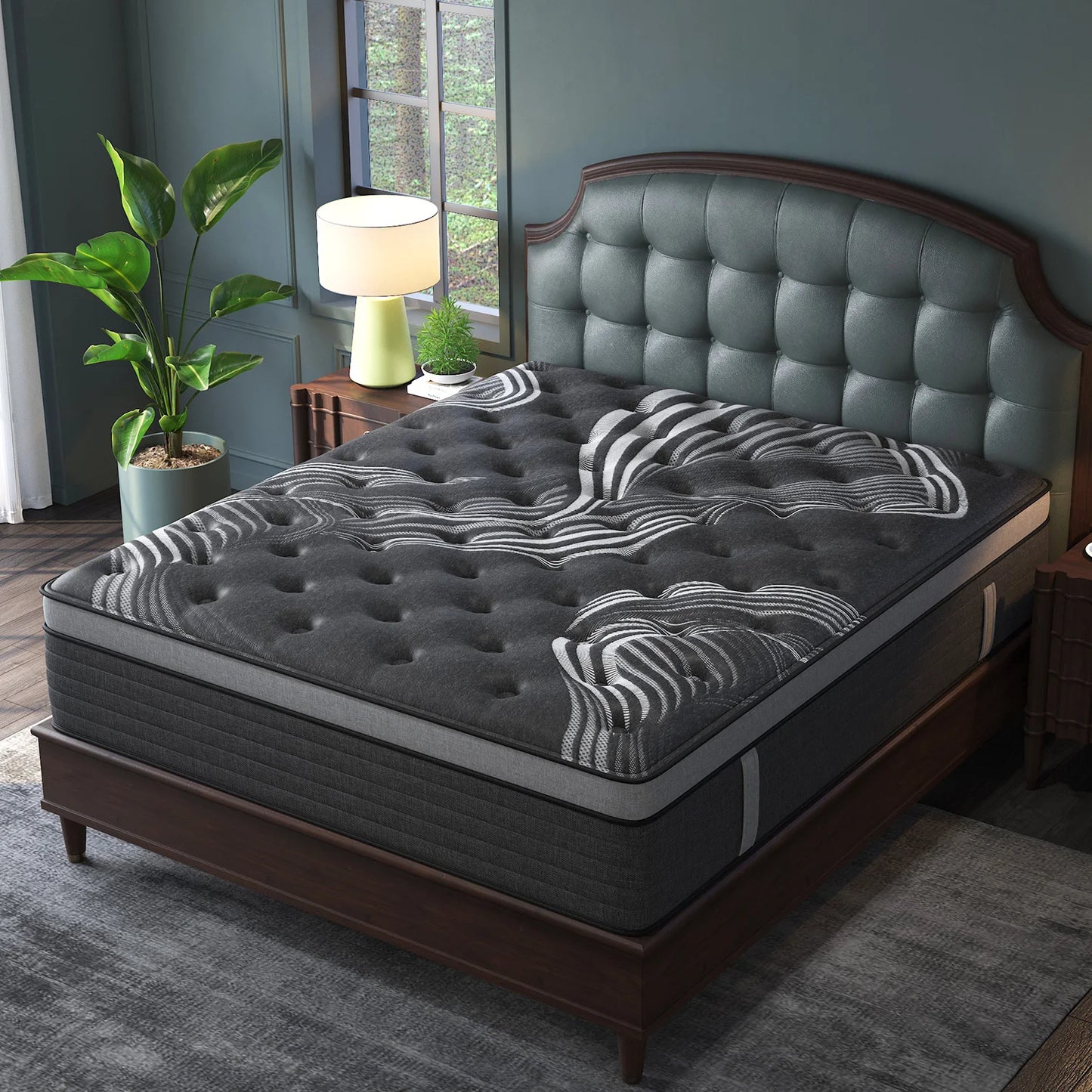 12" Gel Memory Foam Hybrid Pocket Spring Mattress Twin Full King Queen Bed Mattress In A Box, Medium Firm Motion Isolation