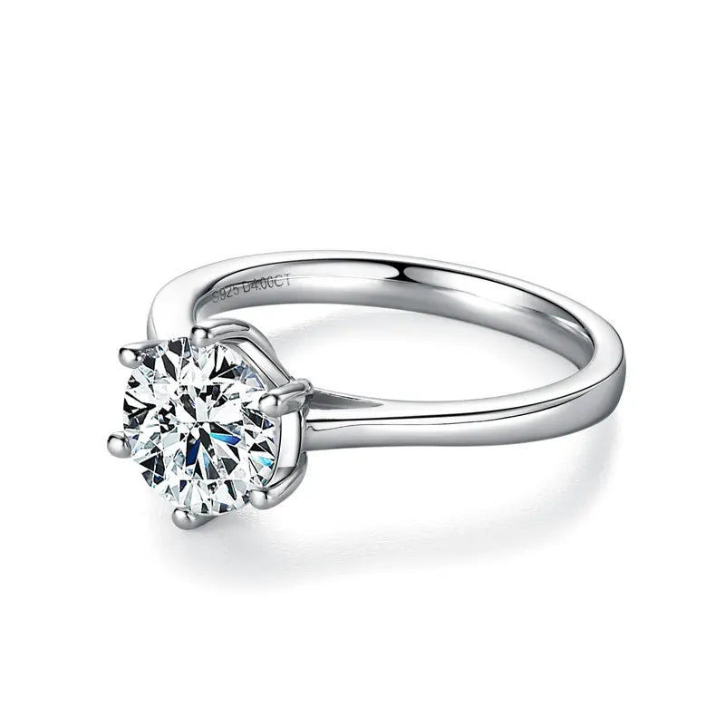 GRA Certified Round Moissanite Engagement Ring Lab Diamond Solitaires Rings for Women S925 Silver Wedding Party Band Jewelry
