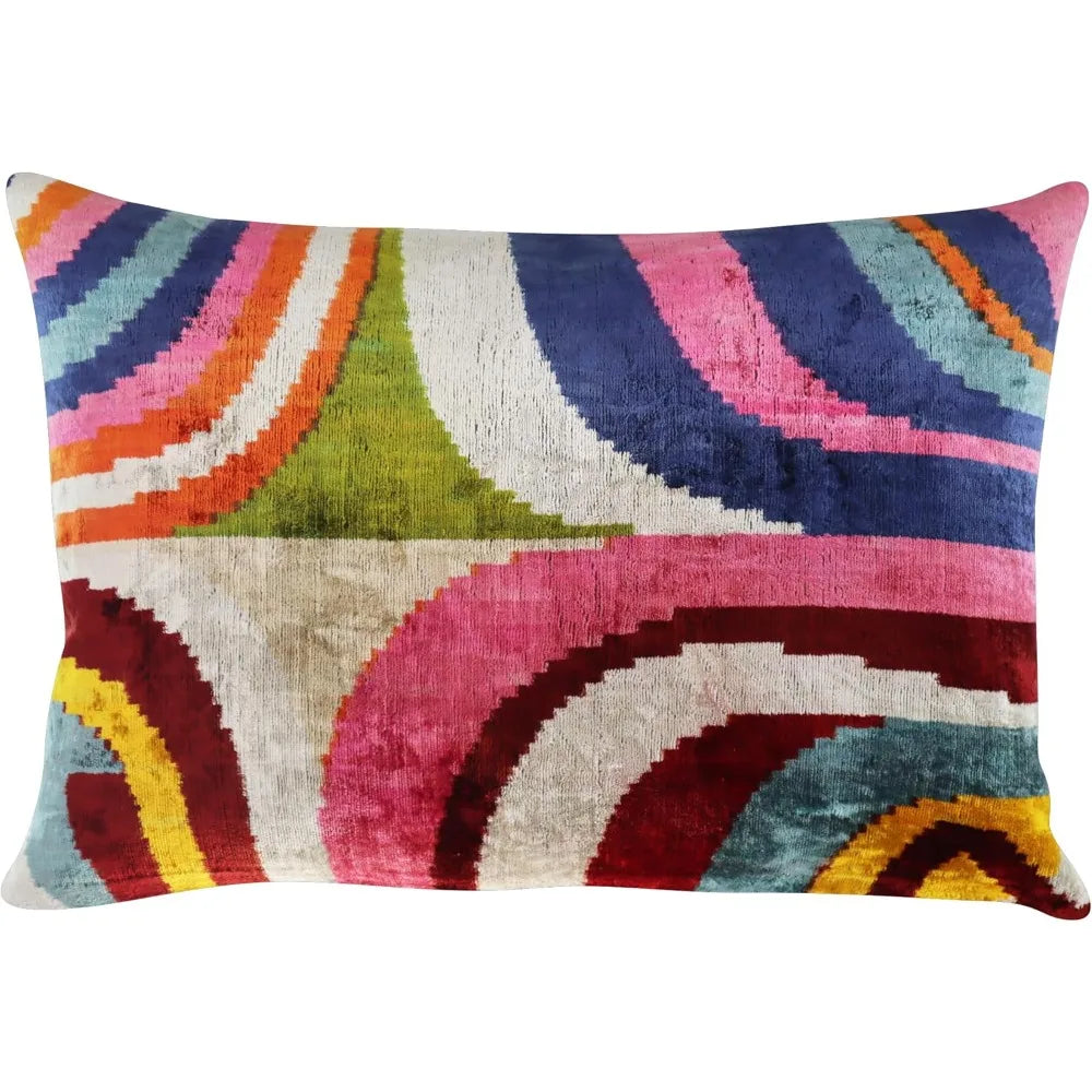 Silk Velvet Throw Pillow Decorative Cushion With Down Fill