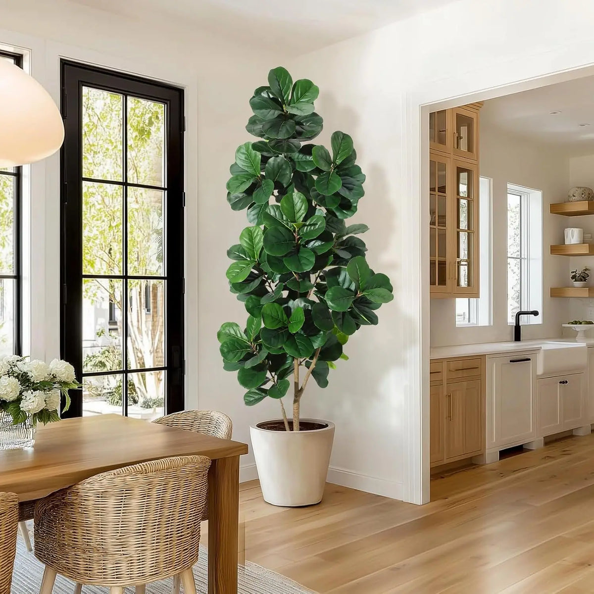 HiMiss Artificial Fiddle Leaf Fig Tree Indoor Home Decoration