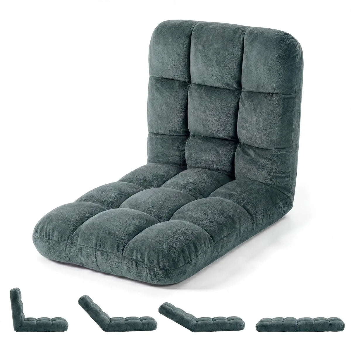 HiMISS Adjustable Floor Chair With Back Support And Foldable Lounge