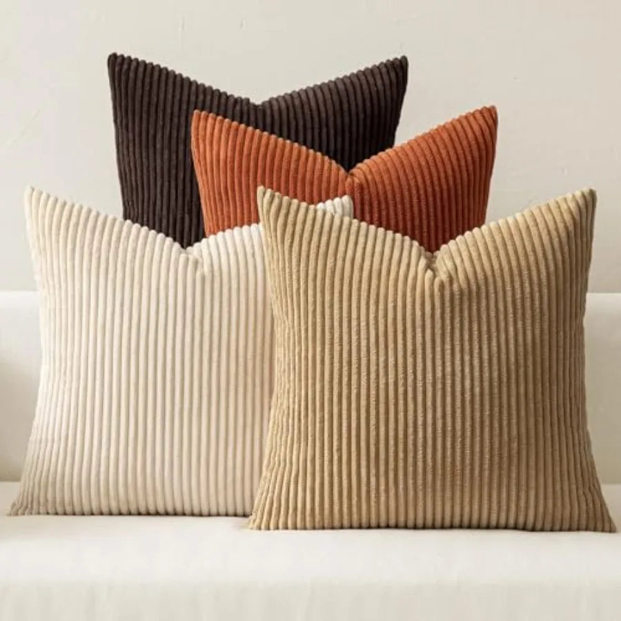 Boho Farmhouse Knit Fur Cushion Covers For Sofa Nordic Decor