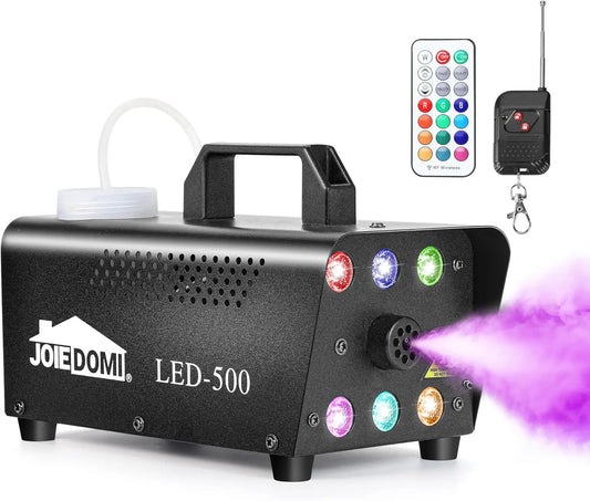 Joyfy 500W Halloween Fog Machine With 4 Light Modes And Wireless Remote