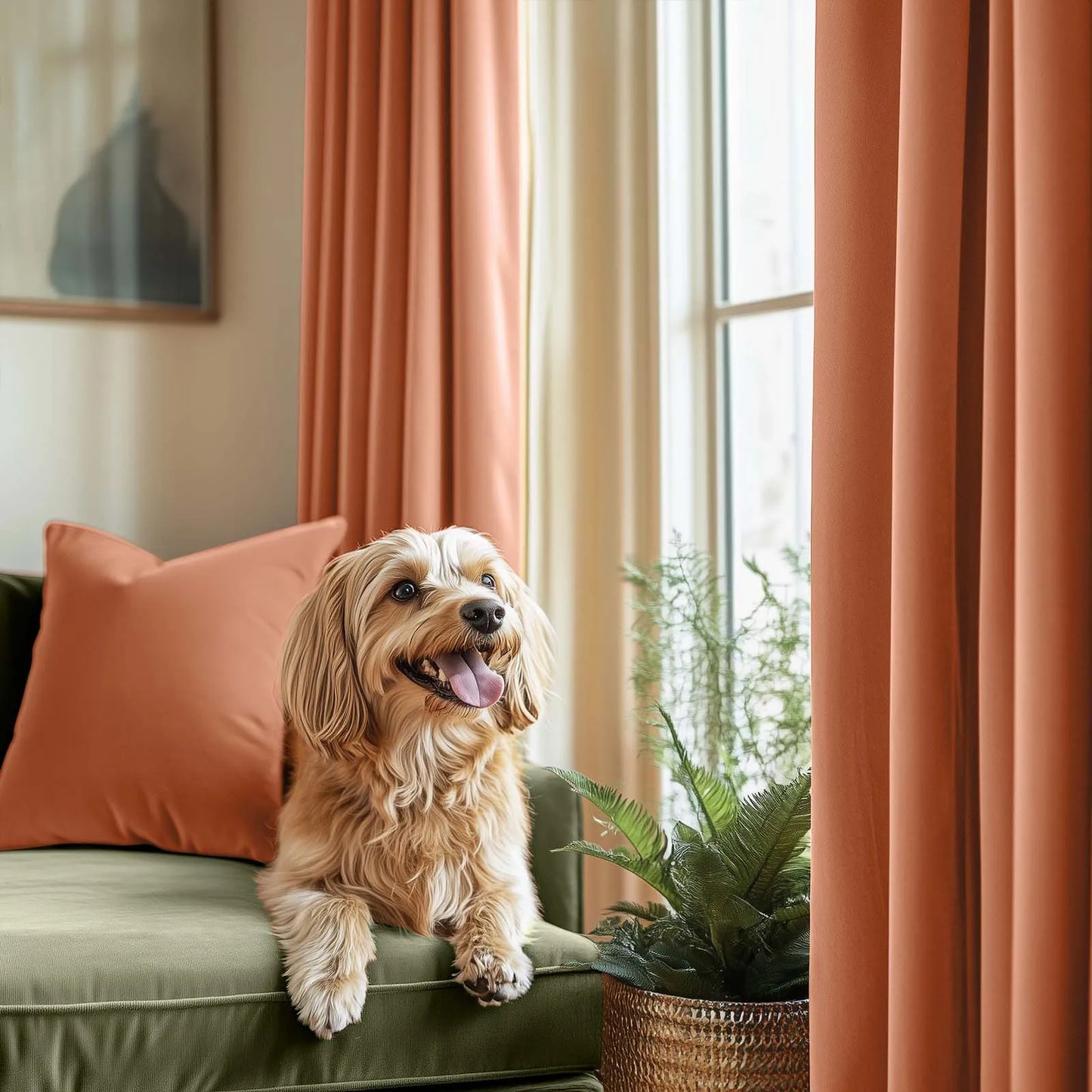 Jinchan Blackout Velvet Curtains Thermal Insulated