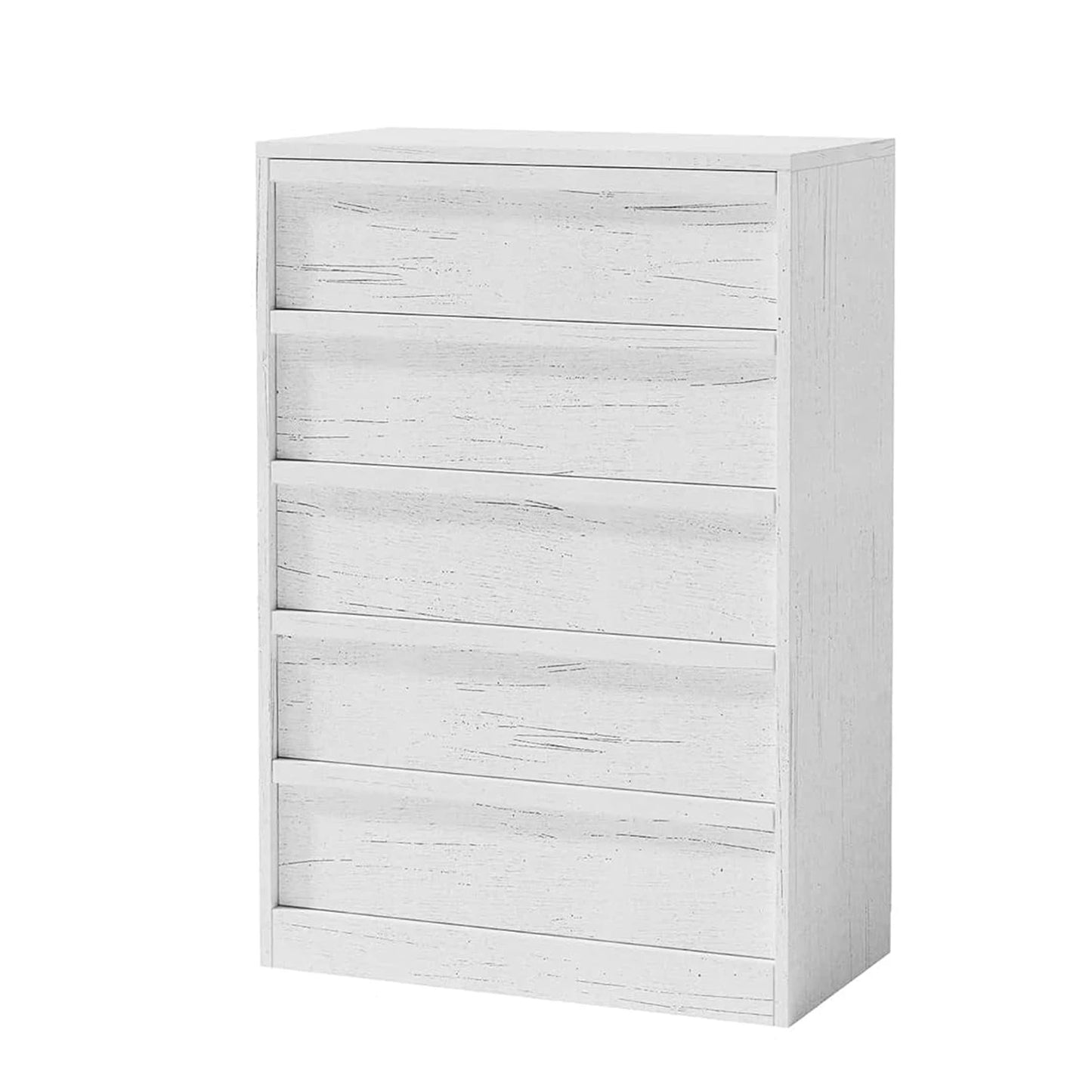 5 Drawer Dresser For Bedroom, 43.3in Tall Wooden Storage Chest With Deep Drawers, Modern Closet Cabinet For Living Room Entryway Hallway