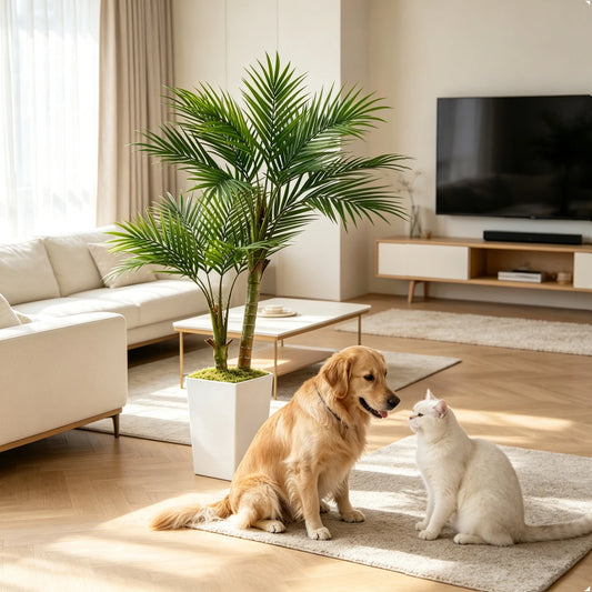 Olitree Artificial Areca Palm Tree With Planter For Home Decor