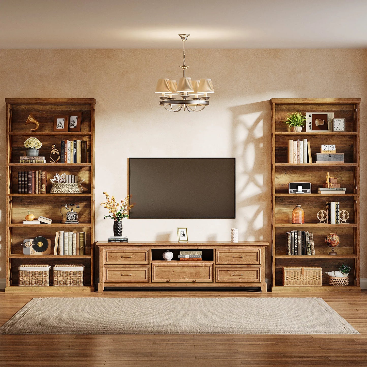 Tribesigns 6-Tier Bookshelf, 71 Inches Tall Freestanding Bookcase, Large Industrial Bookshelves Display Shelves