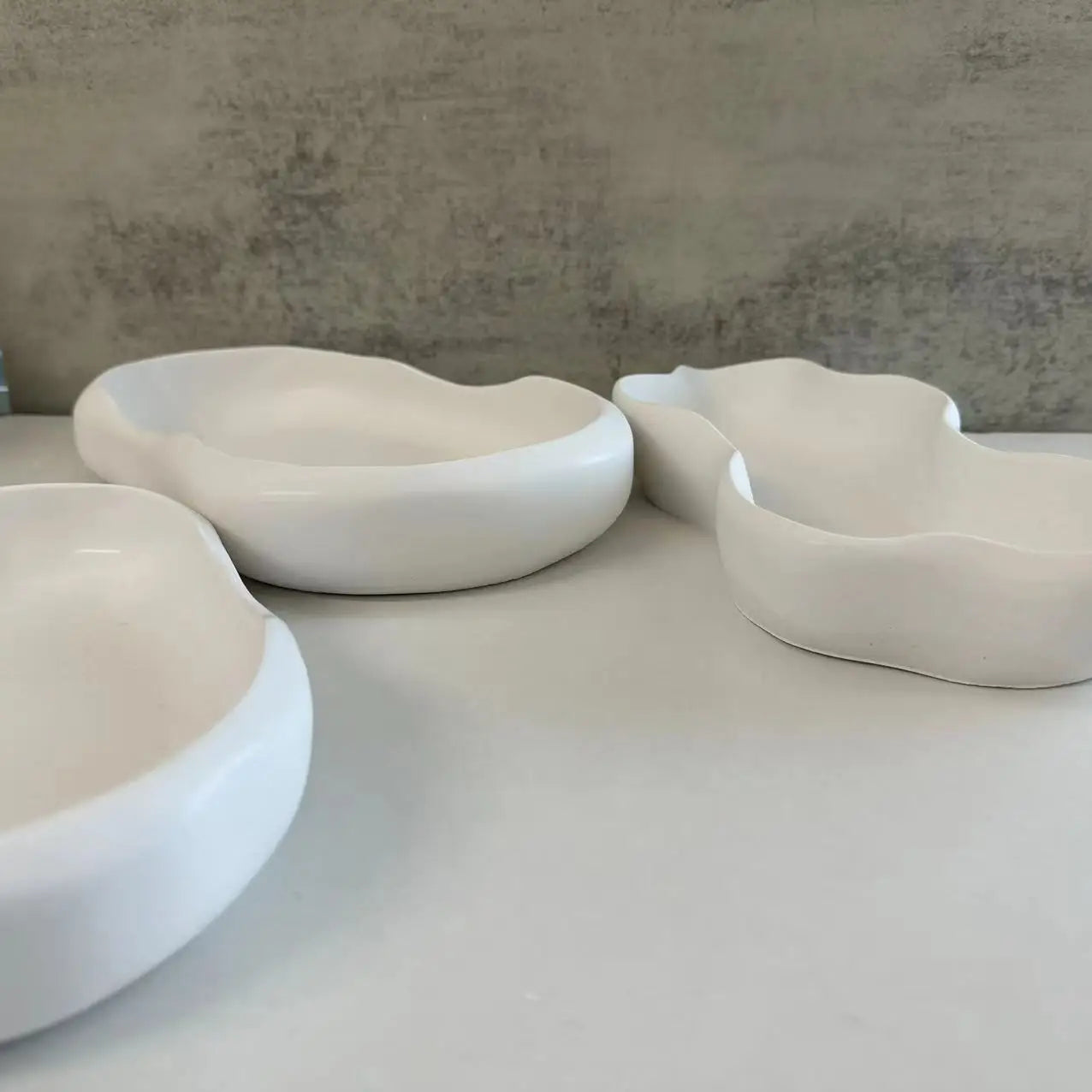 Irregular Oval Storage Tray Silicone Mold Plate Plaster Tray Drip Planter Tray Moulds