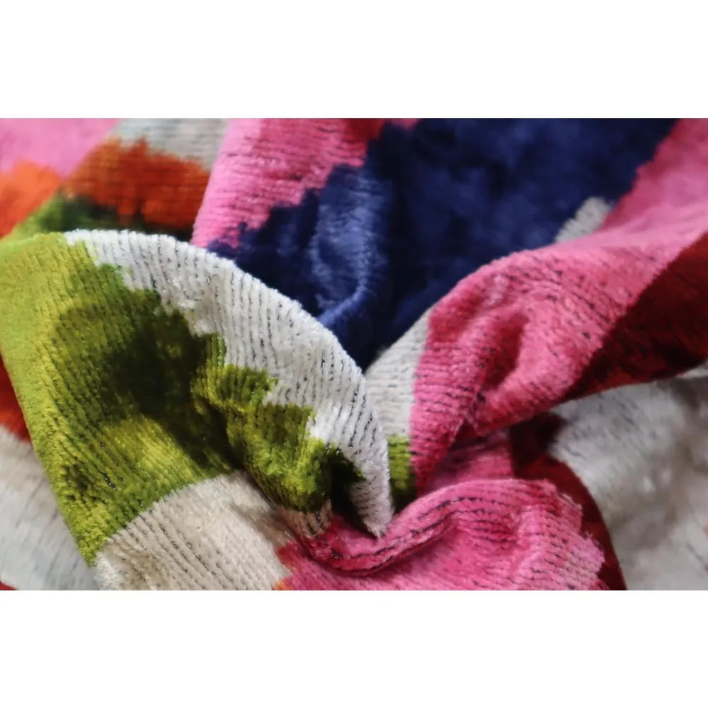 Silk Velvet Throw Pillow Decorative Cushion With Down Fill