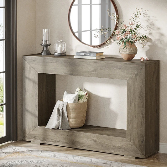 Tribesigns Farmhouse Console Table With Storage for Entryway Living Rooms